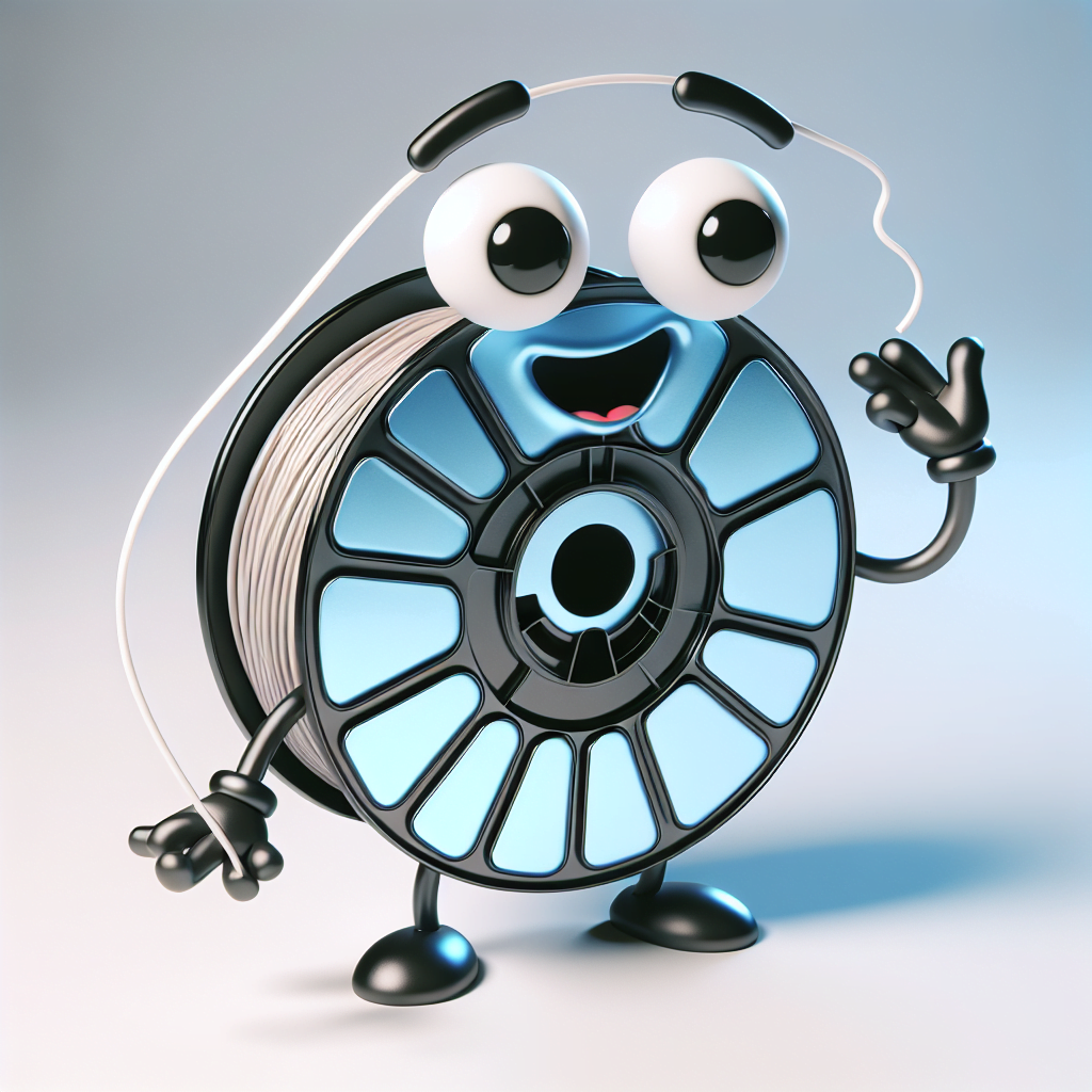 Cartoon 3D Printer Filament Spool