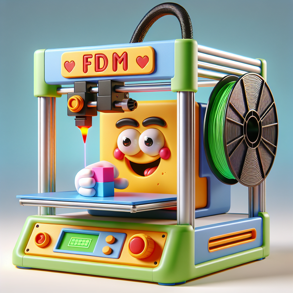 cartoon 3d fdm printer